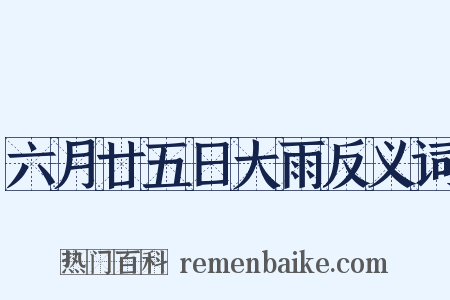 六月廿五日大雨反义词是什么意思的图片